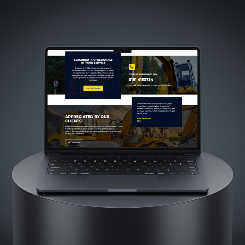 image of VPH website on laptop computer